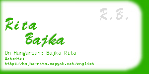 rita bajka business card